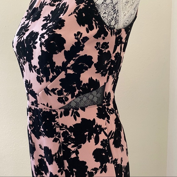 NWT Enfocus Studio Pink Black Velvet Floral Maxi 6 - Picture 5 of 13